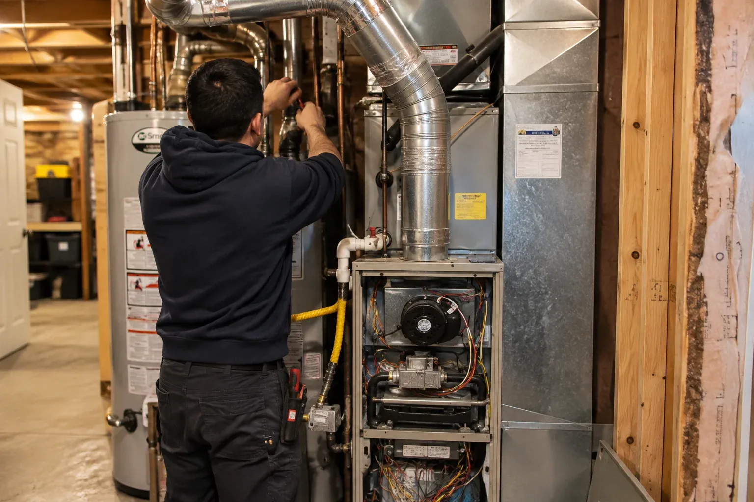 Boiler Repair in Brighton, CO technician at work